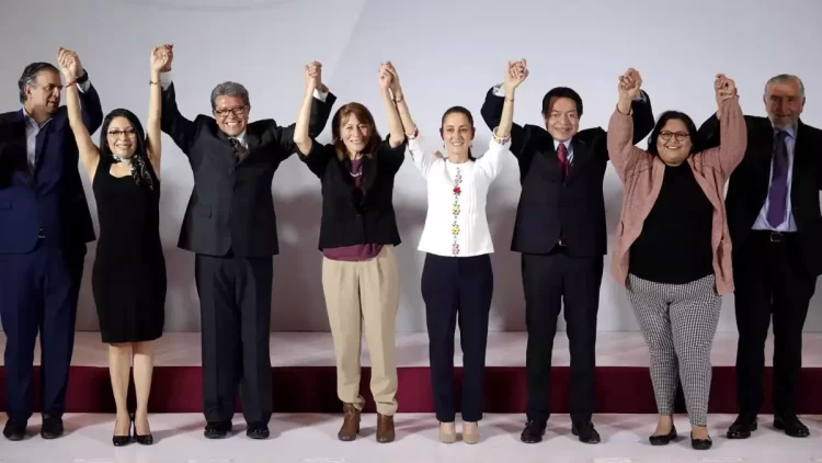 Claudia Sheinbaum presenta a su equipo de campaña; incluye a Ebrard, Clouthier, Delgado y Yáñez