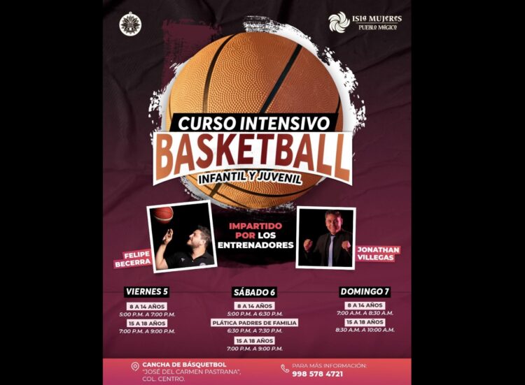 Promueven en Isla Mujeres desarrollo deportivo con curso de basketball