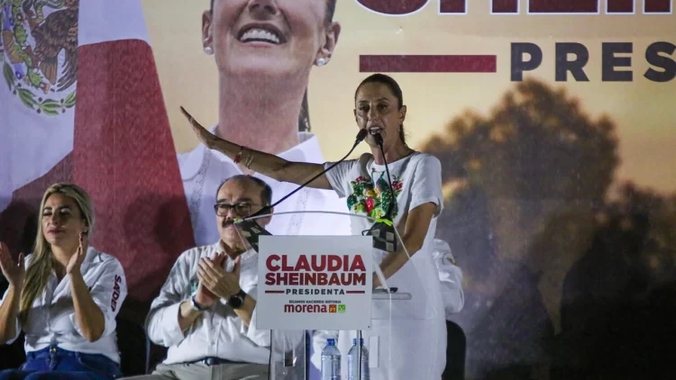 Promete Claudia Sheinbaum en Yucatán ampliar el Tren Maya hasta Puerto Progreso