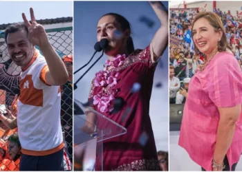 Así van en las encuestas de Sheinbaum, Xóchitl y Máynez a mitad de campaña
