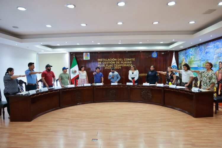 Instala gobierno de Isla Mujeres Comité Operativo "Blue Flag" para garantizar certificación en playas