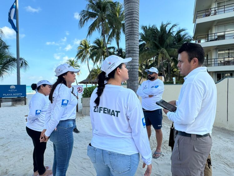 Realizan preparativos para izamiento de bandera Blue Flag en playas de Isla Mujeres