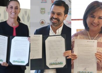 Firman Claudia Sheinbaum, Xóchitl Gálvez y Álvarez Máynez Pacto por la Primera Infancia