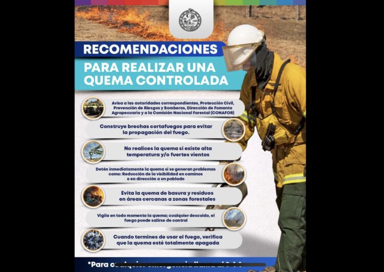 Emiten recomendaciones para quema controlada en Playa del Carmen