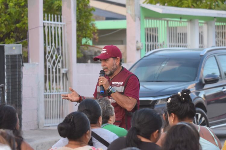 Humberto Aldana pide apoyo en las urnas para consolidar programas sociales