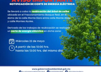 Emiten notificación de corte de energía en Bosque Real en Playa del Carmen