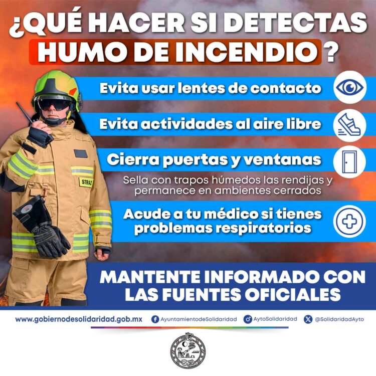 Extreman precauciones en temporada de incendios en Playa del Carmen