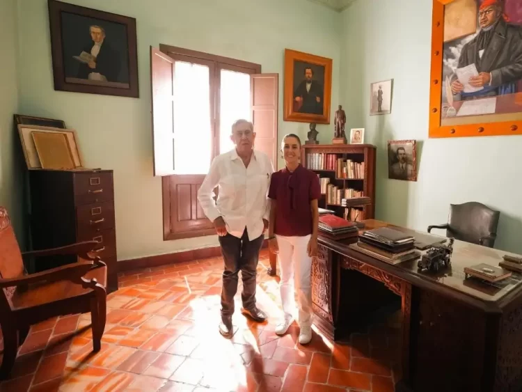 Se reúne Claudia Sheinbaum se reúne con Cuauhtémoc Cárdenas en Michoacán