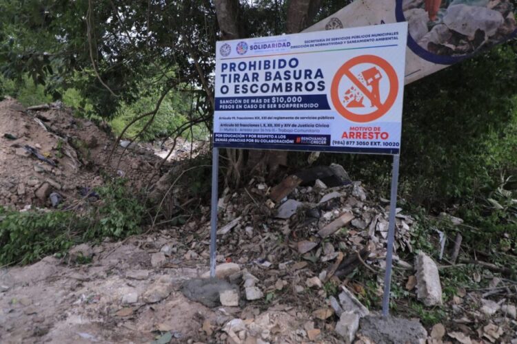 Continúa la eliminación de tiraderos al aire libre en Playa del Carmen