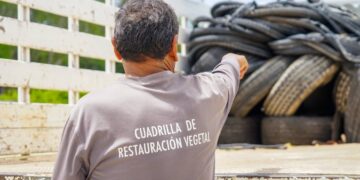 Llantatón acopió más de mil llantas en Playa del Carmen