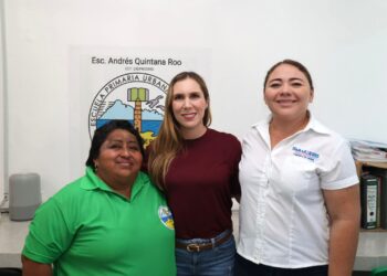 Contribuye Atenea Gómez a solución de falla eléctrica en la Escuela Primaria ‘Andrés Quintana Roo’