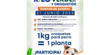Kilo verde y croquetón se realizará el 21 de junio en Playa del Carmen