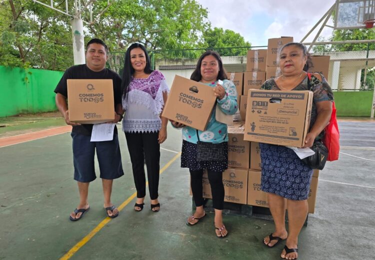 Blanca Merari encabeza entrega de apoyo alimentario a mujeres de Leona Vicario