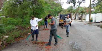 Redobla Servicios Públicos esfuerzos para hacer frente a lluvias en Puerto Morelos