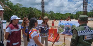 Mara Lezama y SEDENA supervisan el 47% de avance de la obra “Puerta al Mar” en Felipe Carrillo Puerto