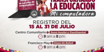 Atenea Gómez pone en marcha en Isla Mujeres nuevo Programa de Subsidio de Computadoras