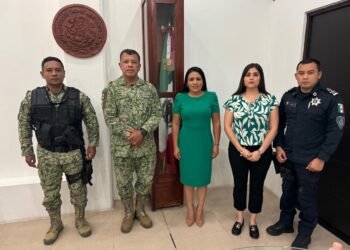 Blanca Merari se reúne con el comandante de la 34 Zona Militar