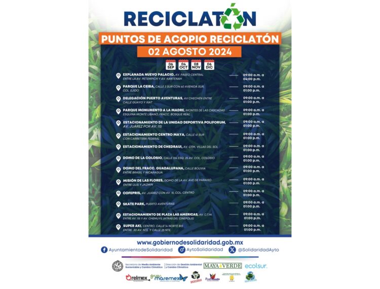 Reciclatón en Playa del Carmen: Un Esfuerzo Común por el Medio Ambiente