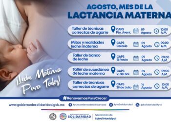 Inicia mes de lactancia materna con actividades que la promueven en Playa del Carmen