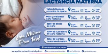 Inicia mes de lactancia materna con actividades que la promueven en Playa del Carmen