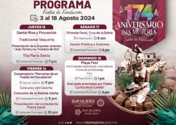 Invita Gobierno Municipal a familias a sumarse a festividades del 174 Aniversario de Isla Mujeres