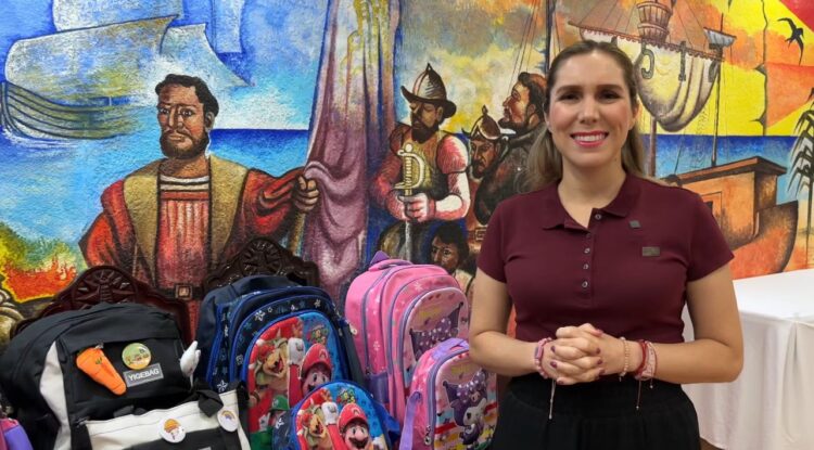 Atenea Gómez apoyará la economía familiar con entrega de mochilas escolares en Isla Mujeres