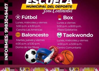 Promueve gobierno de Isla Mujeres activación física en Zona Continental a través de la Escuela Municipal del Deporte