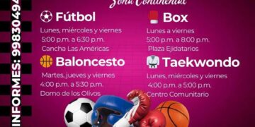 Promueve gobierno de Isla Mujeres activación física en Zona Continental a través de la Escuela Municipal del Deporte