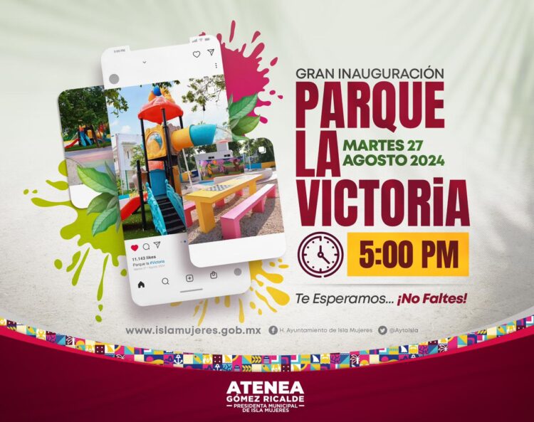 Inaugurará Atenea Gómez nuevo parque La Victoria en Ciudad Mujeres