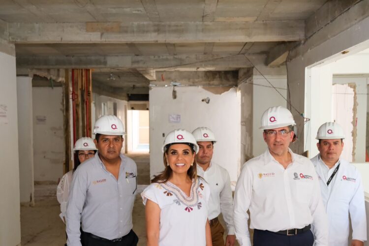 Supervisa Mara Lezama avance del 60% en la Sala de Hemodinamia de Chetumal