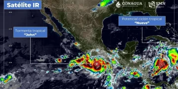 ‘John’ se convertirá en huracán categoría 1, señala el Servicio Meteorológico Nacional