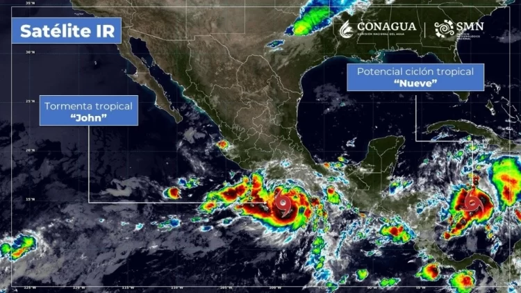 ‘John’ se convertirá en huracán categoría 1, señala el Servicio Meteorológico Nacional