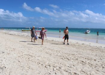 Reportan bajo recale sargazo en Puerto Morelos