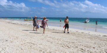 Reportan bajo recale sargazo en Puerto Morelos