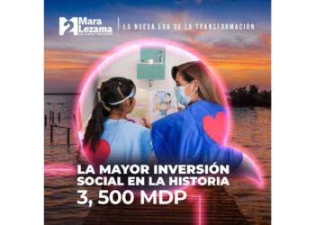 Mayor inversión social en la historia de Quintana Roo, 3 mil 500 mdp, informa Mara Lezama