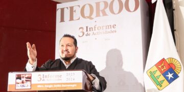 El Magistrado Presidente del TEQROO, Sergio Avilés Demeneghi, rinde su Tercer Informe de Actividades