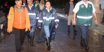 Pese a intensa lluvia y fuertes vientos, provocados por "Helene", reporta Puerto Morelos saldo blanco