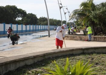 Gobierno de Isla Mujeres realiza Mega Jornada de Limpieza luego del paso del huracán ‘Helene’