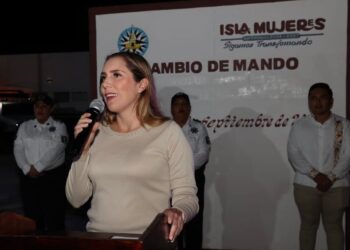 Encabeza Atenea Gómez cambio de mando de las Fuerzas Municipales de Isla Mujeres