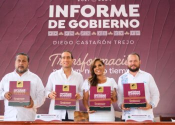 Asiste Mara Lezama al Informe Municipal de Diego Castañón Trejo