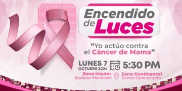 Invitan a familias de Isla Mujeres a sumarse al Encendido de Luces Rosa