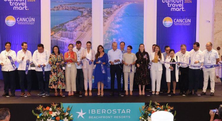 Blanca Merari acompaña a Mara Lezama en inauguración de la 36a. edición del Cancún Travel Mart