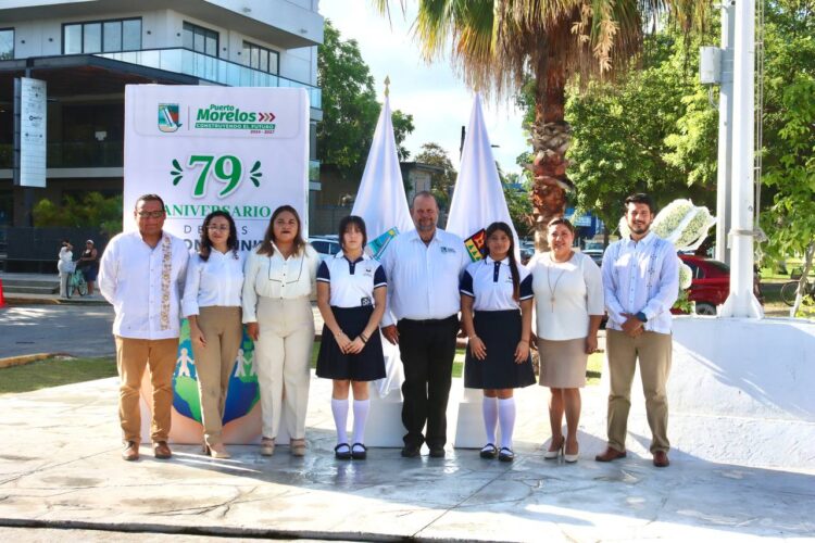 Conmemoran en Puerto Morelos el 79o. aniversario de la ONU