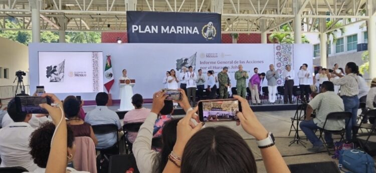 Claudia Sheinbaum reporta acciones en Acapulco y Oaxaca por huracán 'John'