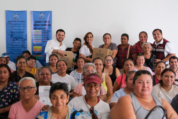 Mara Lezama visita centro de distribución "Comemos Tod@s"