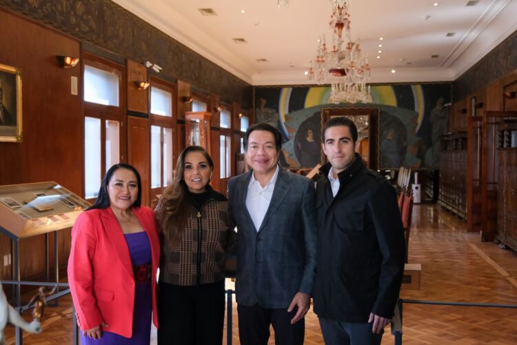 Mara Lezama revisa con Mario Delgado proyectos de infraestructura y mejora del personal educativo en Quintana Roo