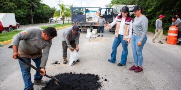 Continuaremos trabajando a máxima capacidad para tener un Solidaridad sin baches: Estefanía Mercado