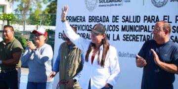 Llevan “Brigada de Salud” a trabajadores de Servicios Públicos de Playa del Carmen