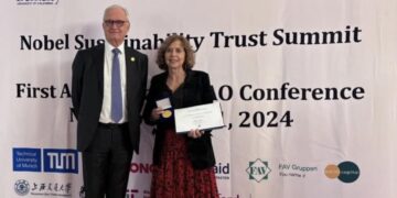 Claudia Sheinbaum agradece Premio de la Fundación Nobel para la Sostenibilidad
