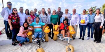 Promueve Gobierno Municipal la inclusión en playas de Isla Mujeres
